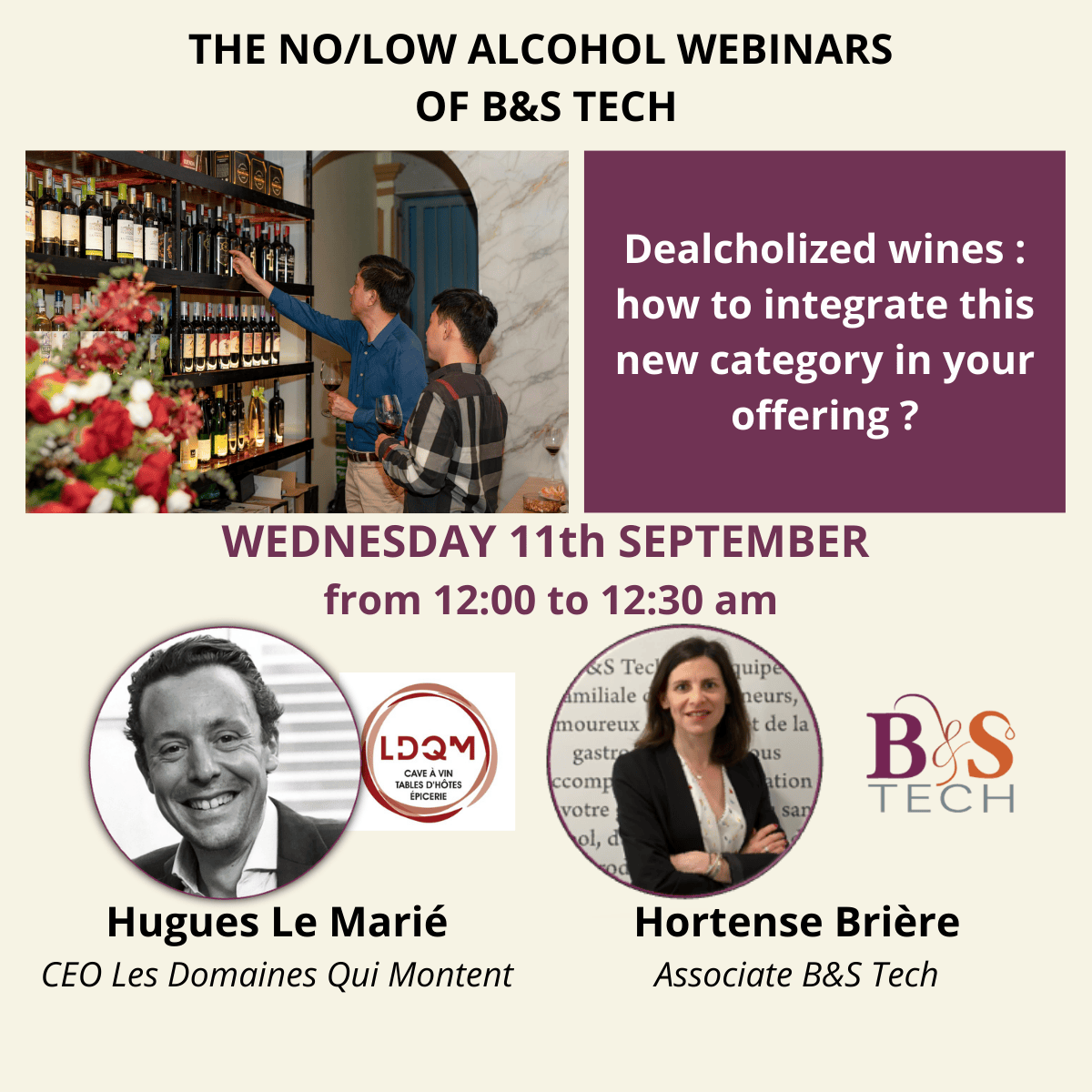 Webinar No/Low : dealcoholized wines : How to integrate this new category in your offering ?